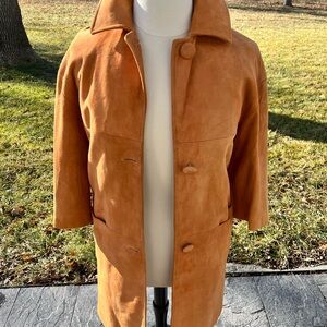 Vintage Apricot Suede Coat